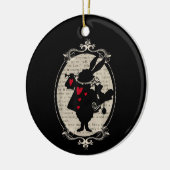 Alice im Wunderland Vintages Kaninchen Keramik Ornament (Links)