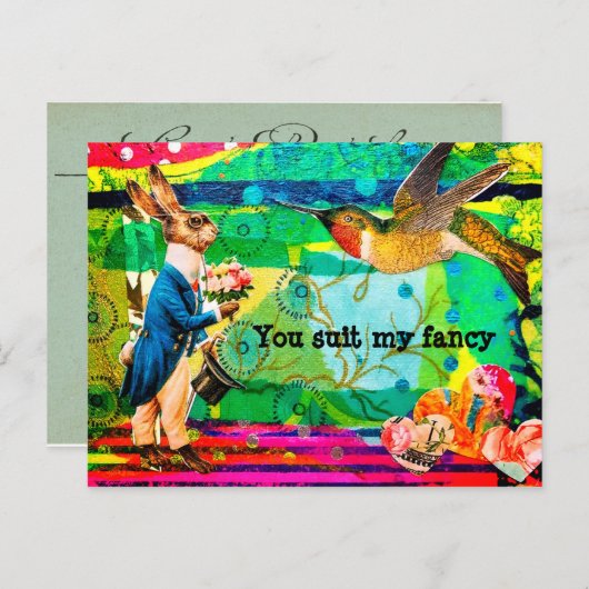 Alice im Wunderland Vintages Kaninchen Postkarte (Vorne/Hinten)