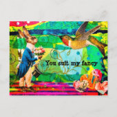 Alice im Wunderland Vintages Kaninchen Postkarte (Vorderseite)