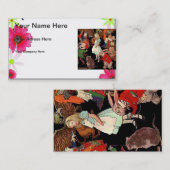 Alice im Wunderland Visitenkarte (Vorne/Hinten)