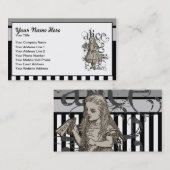 Alice im Wunderland Visitenkarte (Vorne/Hinten)