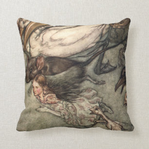 Alice im Wunderland von Arthur Rackham Kissen