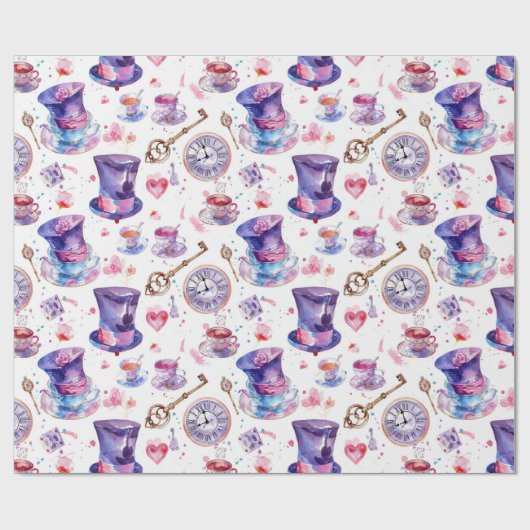 Alice im Wunderland von Lewis Carroll Geschenkpapier (Flach)