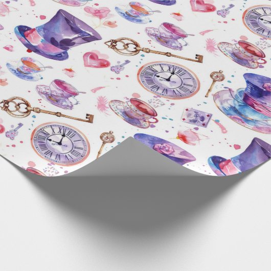 Alice im Wunderland von Lewis Carroll Geschenkpapier (Ecke)