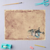 Alice im Wunderland von Tan und Rost mit Flamingo Seidenpapier (Basteln)