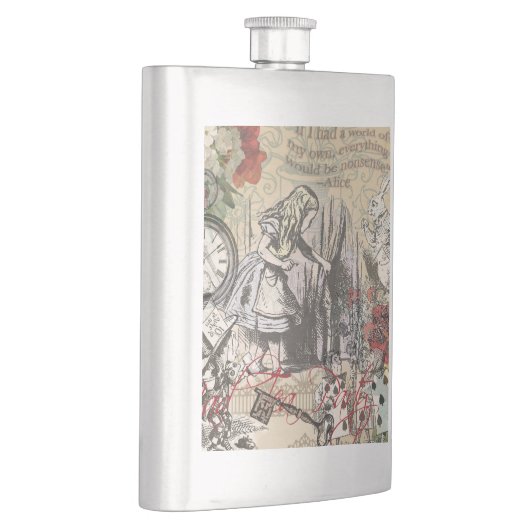 Alice im Wunderland Vorhang Classic Art Flachmann (Rechts)