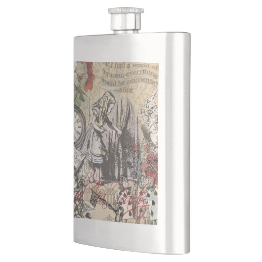 Alice im Wunderland Vorhang Classic Art Flachmann (Links)