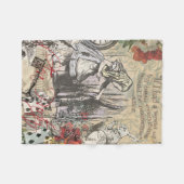 Alice im Wunderland Vorhang Classic Art Fleecedecke (Vorderseite (Horizontal))