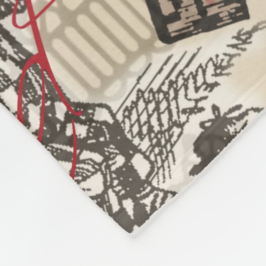 Alice im Wunderland Vorhang Classic Art Fleecedecke (Ecke)