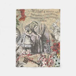 Alice im Wunderland Vorhang Classic Art Fleecedecke
