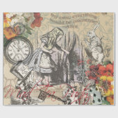 Alice im Wunderland Vorhang Classic Art Geschenkpapier (Flach)