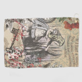 Alice im Wunderland Vorhang Classic Art Golfhandtuch (Horizontal)