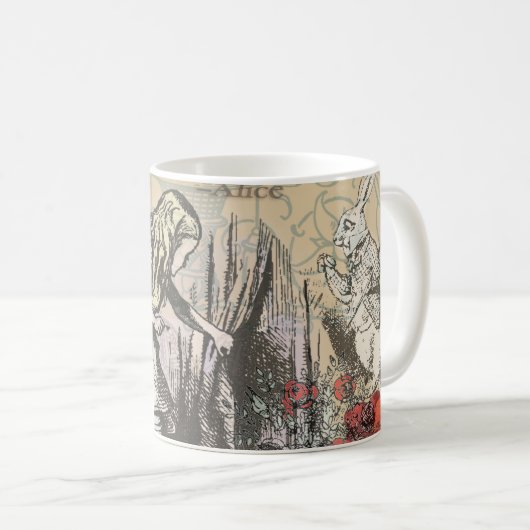 Alice im Wunderland Vorhang Classic Art Kaffeetasse (VorderseiteRechts)