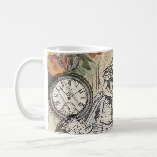 Alice im Wunderland Vorhang Classic Art Kaffeetasse (Links)