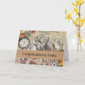 Alice im Wunderland Vorhang Classic Art Karte (Gelbe Blume)