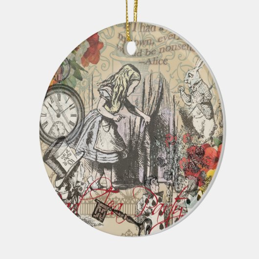 Alice im Wunderland Vorhang Classic Art Keramik Ornament (Links)