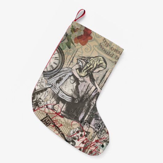 Alice im Wunderland Vorhang Classic Art Kleiner Weihnachtsstrumpf (Vorderansicht (hängend))