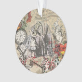 Alice im Wunderland Vorhang Classic Art Ornament (Vorderseite)