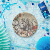Alice im Wunderland Vorhang Classic Art Pappteller (Party)