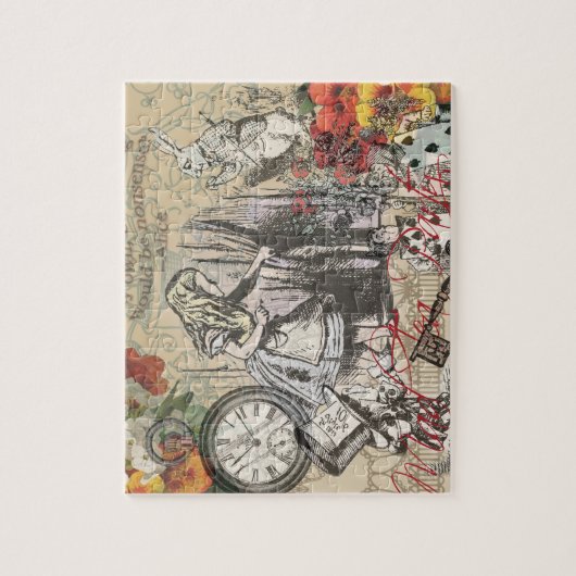 Alice im Wunderland Vorhang Classic Art Puzzle (Vertikal)