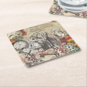 Alice im Wunderland Vorhang Classic Art Rechteckiger Pappuntersetzer (angewinkelt)