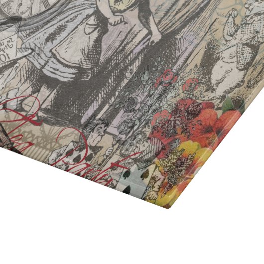 Alice im Wunderland Vorhang Classic Art Schneidebrett (Ecke)