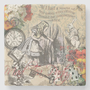 Alice im Wunderland Vorhang Classic Art Steinuntersetzer