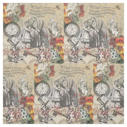 Alice im Wunderland Vorhang Classic Art Stoff (Muster)