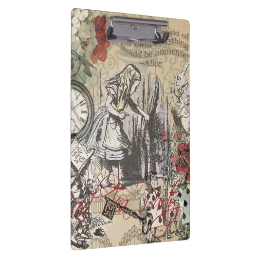 Alice im Wunderland Vorhang Unsinn Klemmbrett (Rechts)