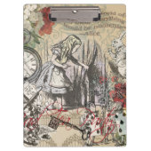 Alice im Wunderland Vorhang Unsinn Klemmbrett (Vorderseite)