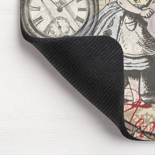 Alice im Wunderland Vorhang Unsinn Mousepad (Ecke)