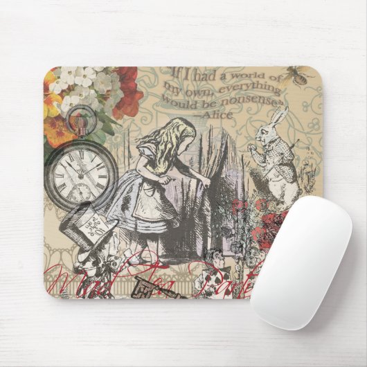 Alice im Wunderland Vorhang Unsinn Mousepad (Mit Mouse)