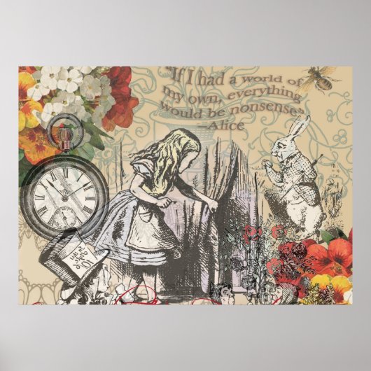 Alice im Wunderland Vorhang Unsinn Poster (Vorne)