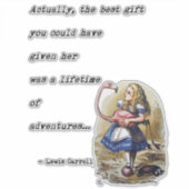 Alice im Wunderland W/Flamingo Adventure Quote Aufkleber (Vorderseite)