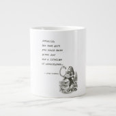 Alice im Wunderland W/Flamingo Adventure Quote Jumbo-Tasse (Vorderseite)