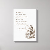 Alice im Wunderland W/Flamingo Adventure Quote Leinwanddruck (Vorderseite)