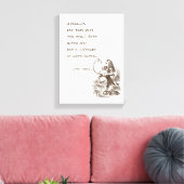 Alice im Wunderland W/Flamingo Adventure Quote Leinwanddruck (Insitu (Wohnzimmer))