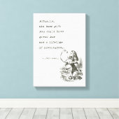 Alice im Wunderland W/Flamingo Adventure Quote Leinwanddruck (Insitu (Holzboden))