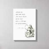 Alice im Wunderland W/Flamingo Adventure Quote Leinwanddruck (Vorderseite)