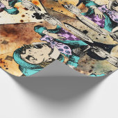 Alice im Wunderland Wahnsinn Geschenkpapier (Ecke)