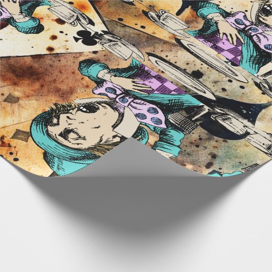 Alice im Wunderland Wahnsinn Geschenkpapier (Ecke)