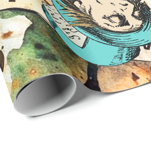 Alice im Wunderland Wahnsinn Geschenkpapier (Rolleneckpunkt)