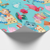 Alice im Wunderland Wasserfarbe Geschenkpapier (Ecke)