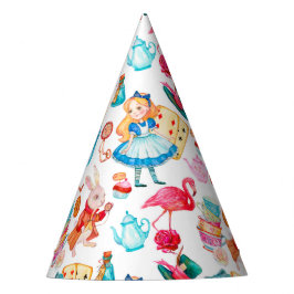 Alice im Wunderland Wasserfarbe Partyhütchen