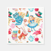 Alice im Wunderland Wasserfarbe Serviette (Vorderseite)