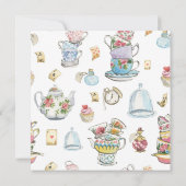 Alice im Wunderland Wasserfarbenes handgemaltes Ka Einladung (Rückseite)