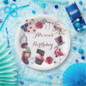 Alice im Wunderland Wasserfarbenes handgemaltes Ka Pappteller (Party)