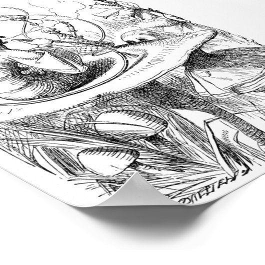 Alice im Wunderland Watch - Die Raupe Poster (Ecke)