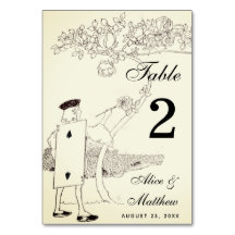 Alice im Wunderland Wedding Vintag 2 Spielkarte