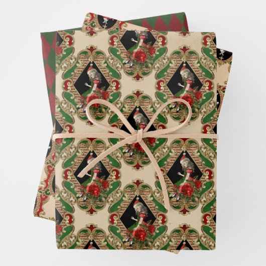 Alice im Wunderland Weihnachten Geschenkpapier Set (Beispiel)